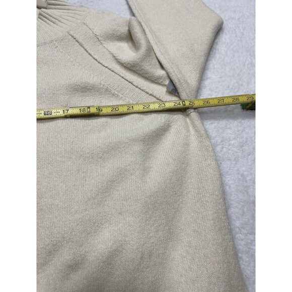 Anthropologie Mini Dress Ivory Long Sleeve Tulle Twofer Preppy Retro Large P NWT - Picture 8 of 12